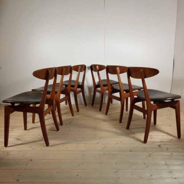 Set di otto sedie model 402 di Vilhelm Wohlert per Soborg Mobelfabrik