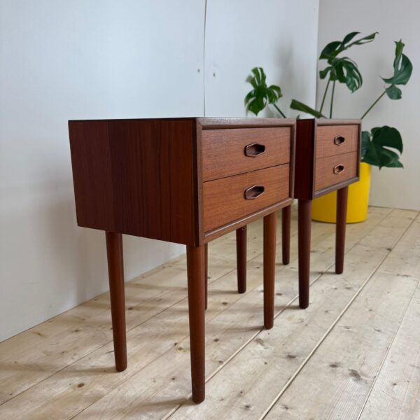 Coppia di comodini in teak, Danimarca 1960