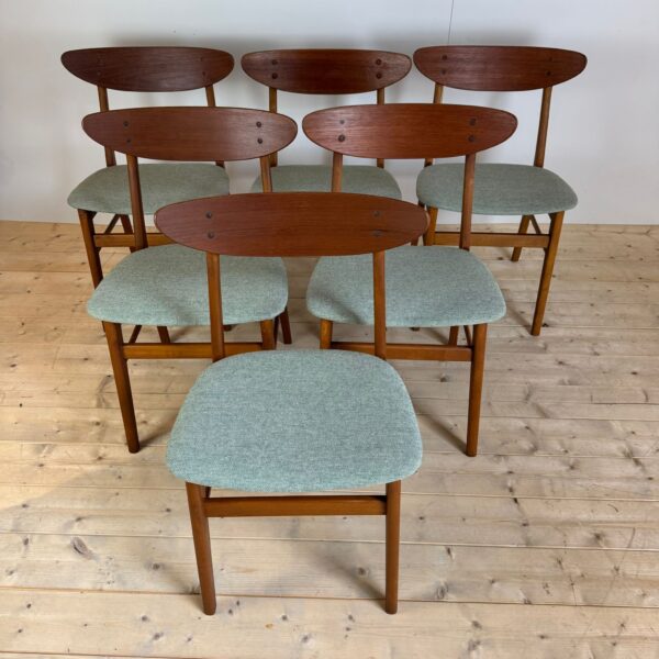 Set di sei sedie Farstrup, Danimarca 1960