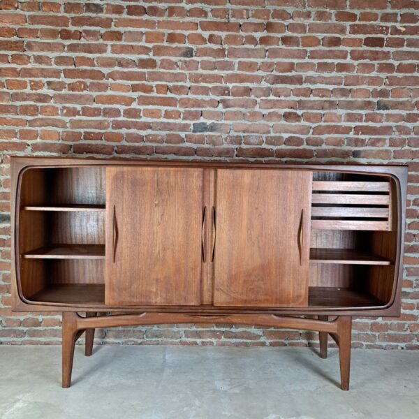 Credenza alta in teak, Danimarca 1960