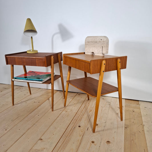 Coppia di Comodini in Teak – Danimarca Anni ’60