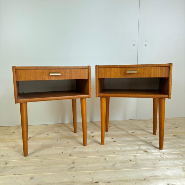 Coppia di comodini in teak, Danimarca 1960