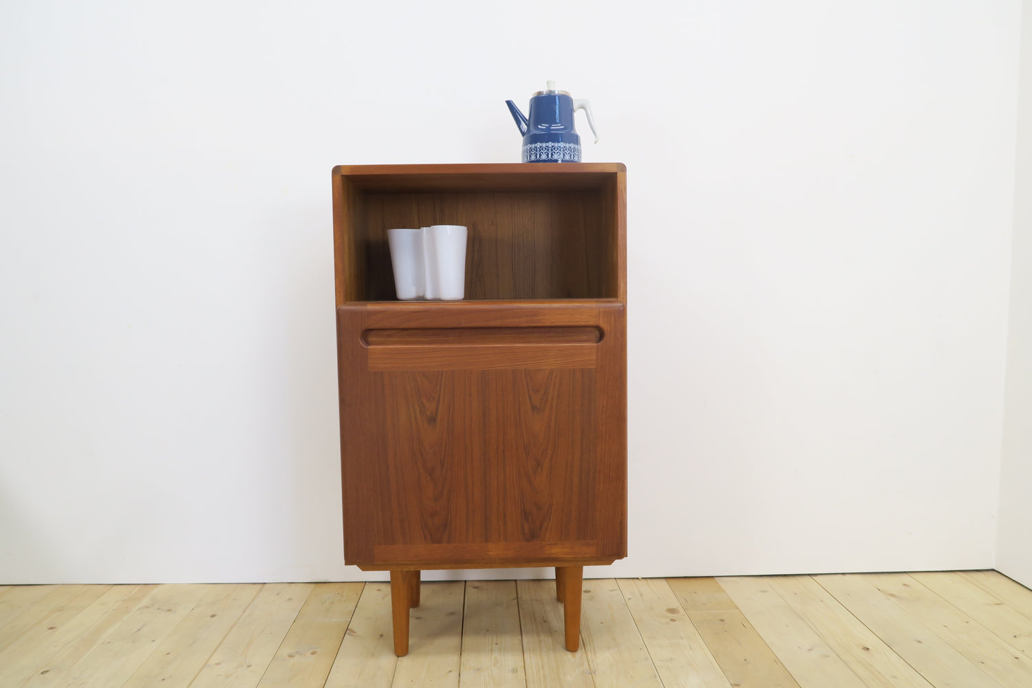 Teak cabinet with open compartment, 1960s