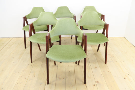 Set di 6 Compass Chairs di Kai Kristiansen, anni ’60