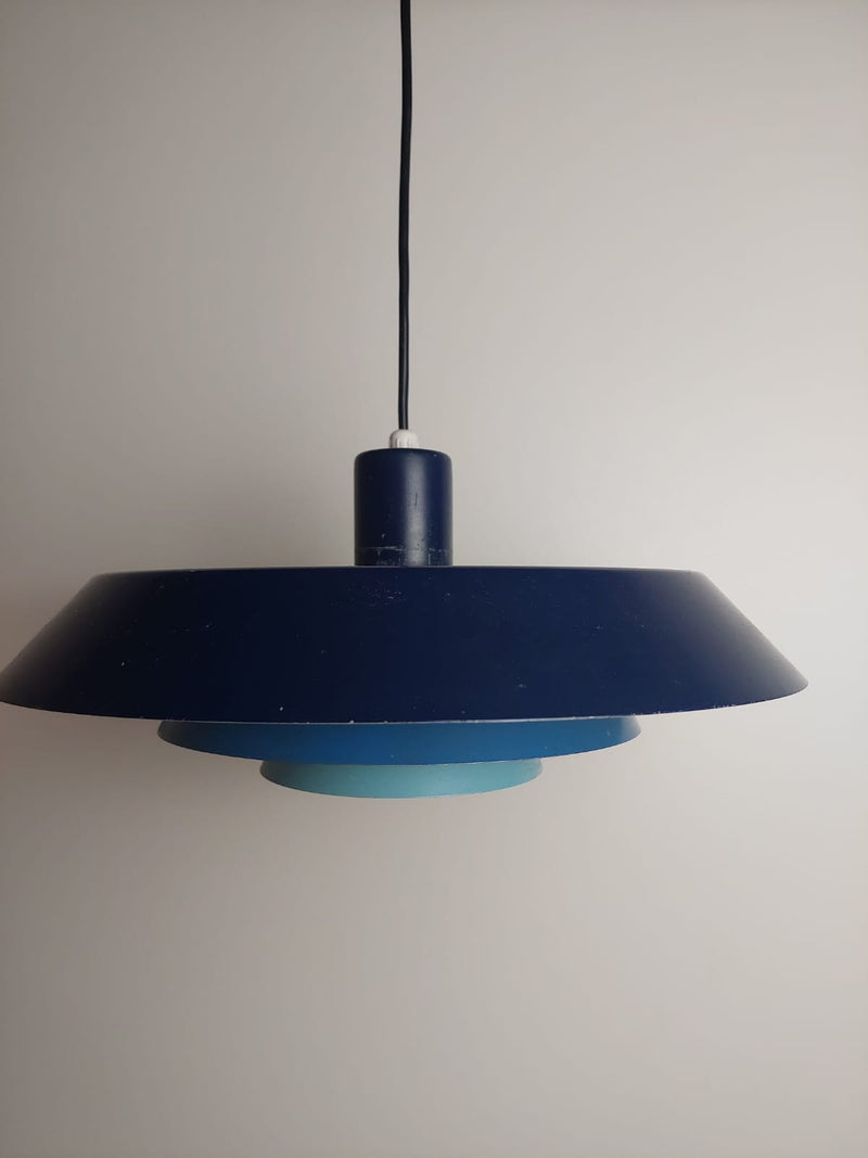 Troika” in metallo blu, Bent Karlby per Lyfa, Danimarca 1960