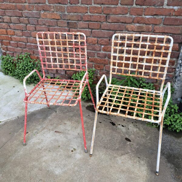 Coppia di sedie da giardino con bracciolo