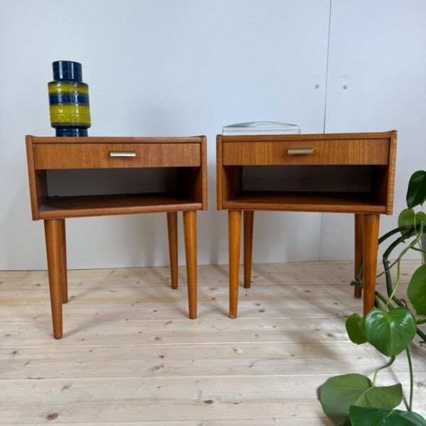 Coppia di comodini in teak, Danimarca 1960