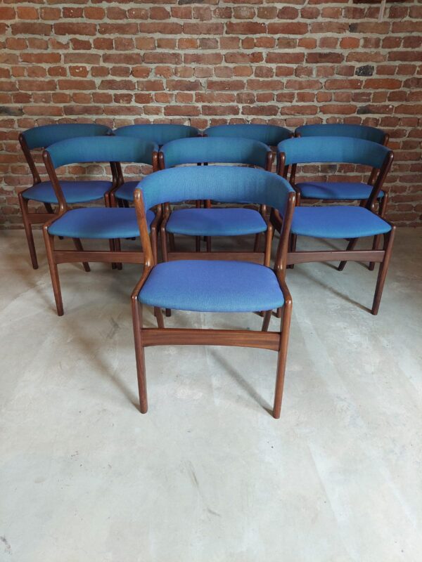 Set di sei sedie in teak dalla Danimarca, Kai Kristiansen per Schou Andersen, 1960