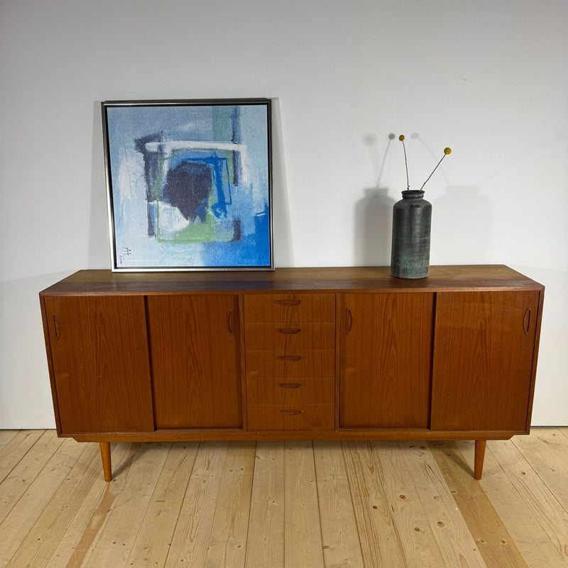 Sideboard Danese Mid-Century Modern in Teak con Cassetti e Ante Scorrevoli – Anni ’60