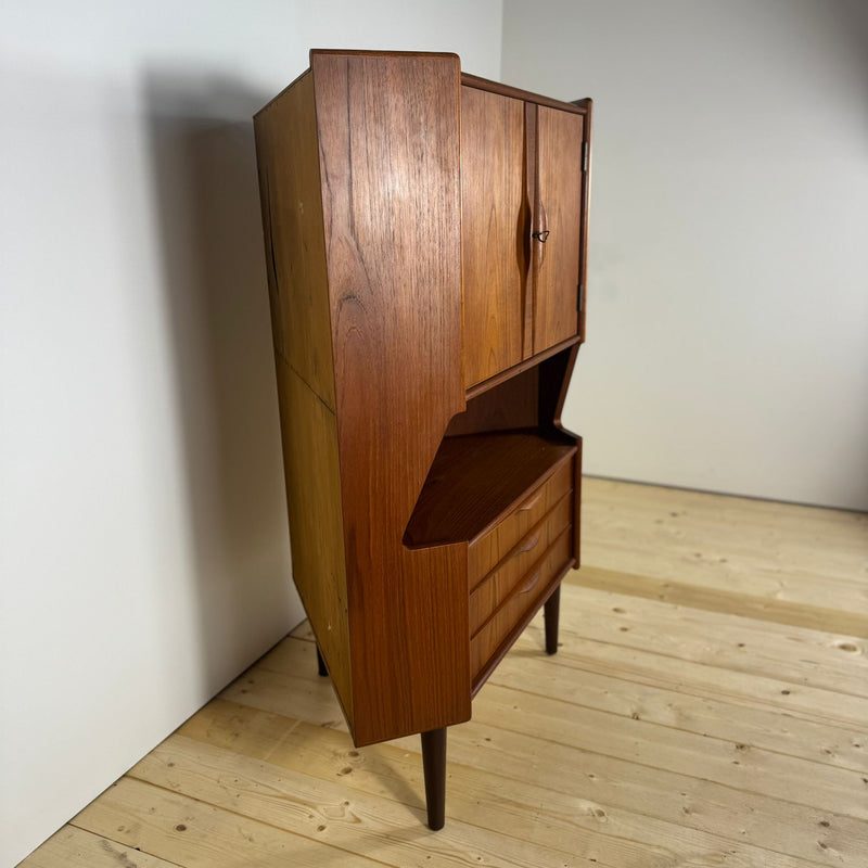 Mobile angolare danese in teak angolare – Mid-Century