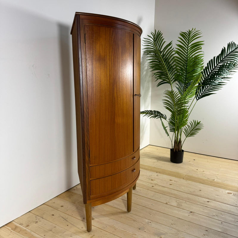 Mobile Angolare Mid-Century Modern in Teak con Ante