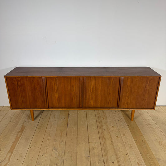 Sideboard Vintage in Teak con Ante Scorrevoli – Design Mid-Century Modern, Anni '60
