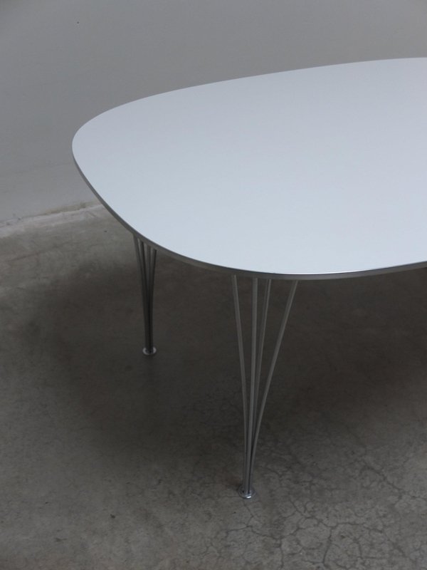 Tavolo da pranzo Superellittico di Piet Hein e Bruno Mathsson per Fritz Hansen, 1975