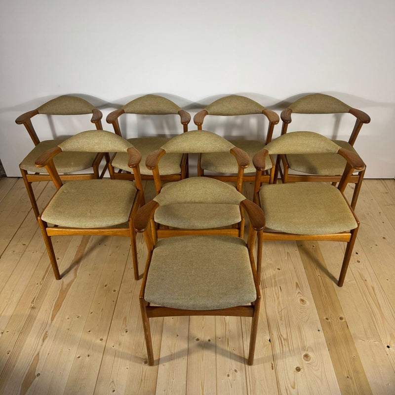 Set di 8 Sedie Erik Kirkegaard per Høng Stolefabrik – Design Scandinavo Vintage