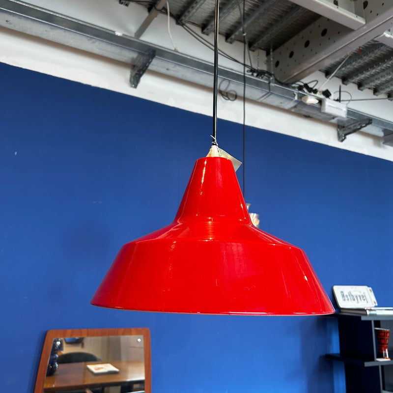Lampada a Sospensione Vintage Louis Poulsen Rossa – Design Danese Mid-Century