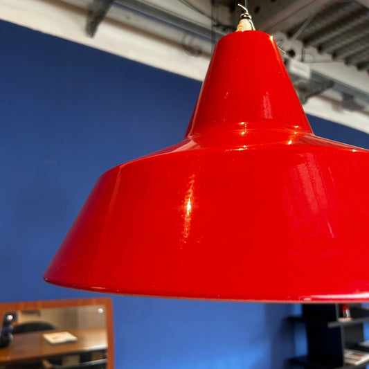 Lampada a Sospensione Vintage Louis Poulsen Rossa – Design Danese Mid-Century