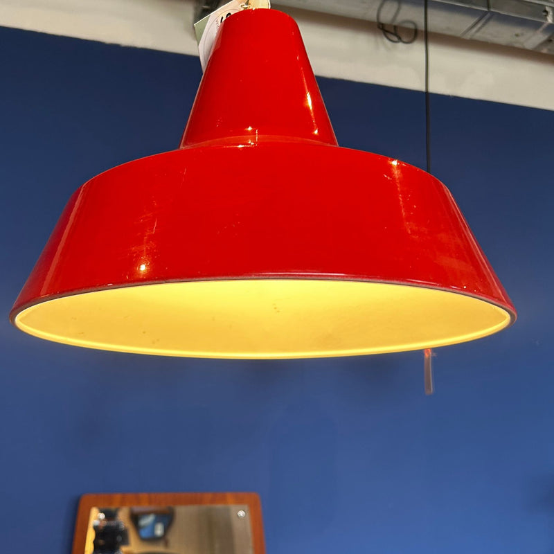Lampada a Sospensione Vintage Louis Poulsen Rossa – Design Danese Mid-Century