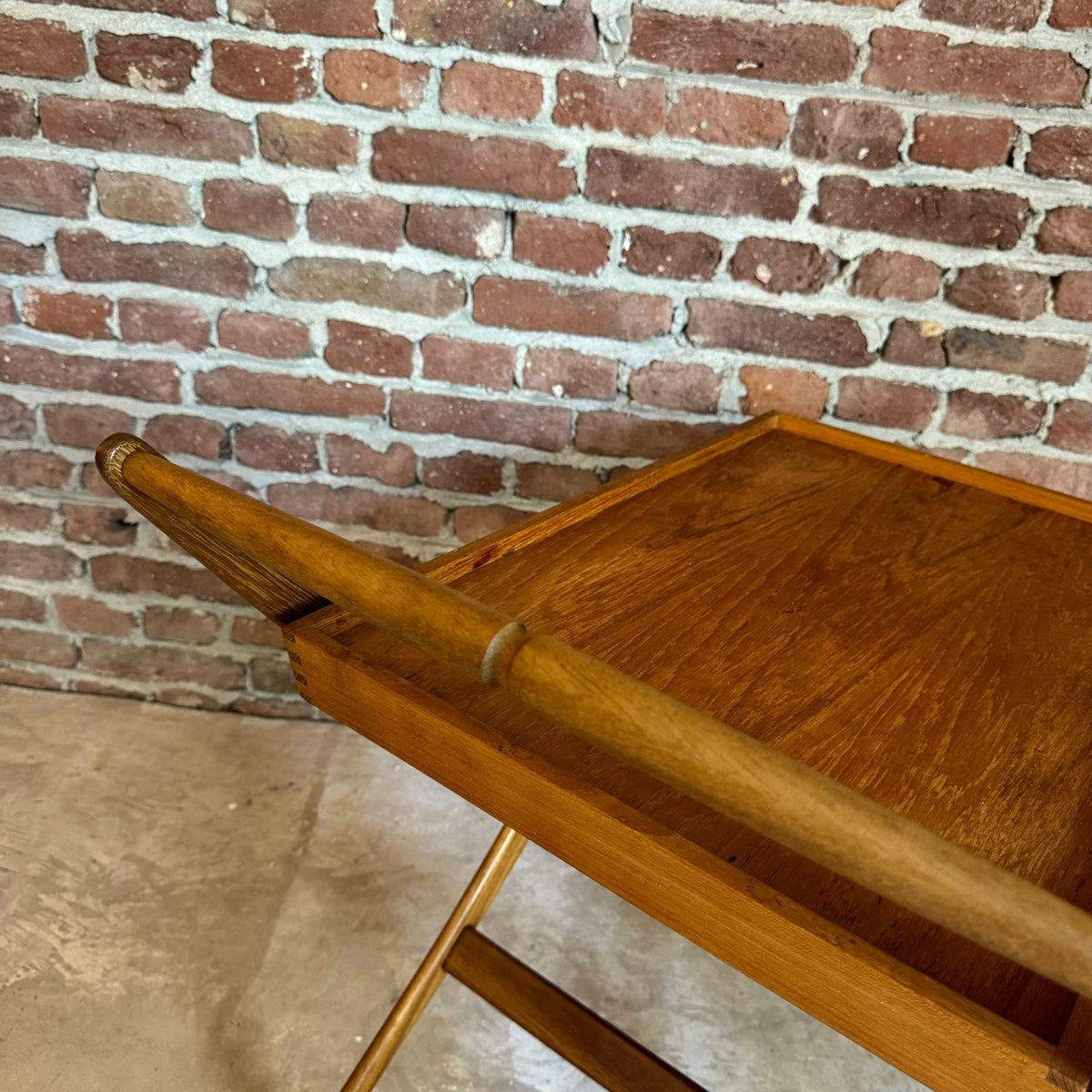 Carrellino bar pieghevole in teak, Danimarca 1960