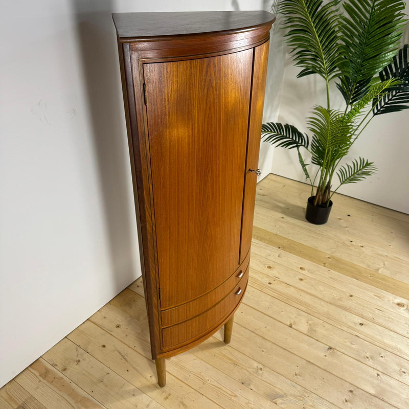 Mobile Angolare Mid-Century Modern in Teak con Ante
