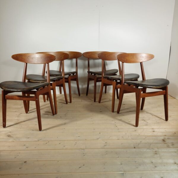 Set di otto sedie model 402 di Vilhelm Wohlert per Soborg Mobelfabrik