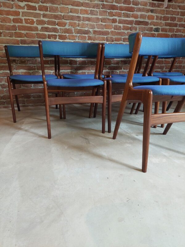 Set di sei sedie in teak dalla Danimarca, Kai Kristiansen per Schou Andersen, 1960