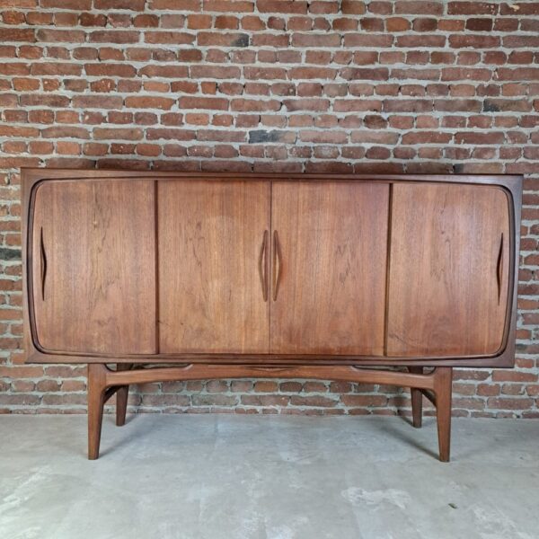 Credenza alta in teak, Danimarca 1960