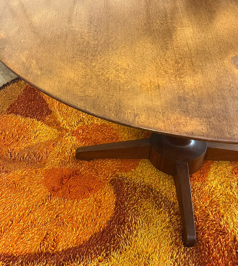 Tavolo da Pranzo Rotondo in Teak – Design Danese Anni '60