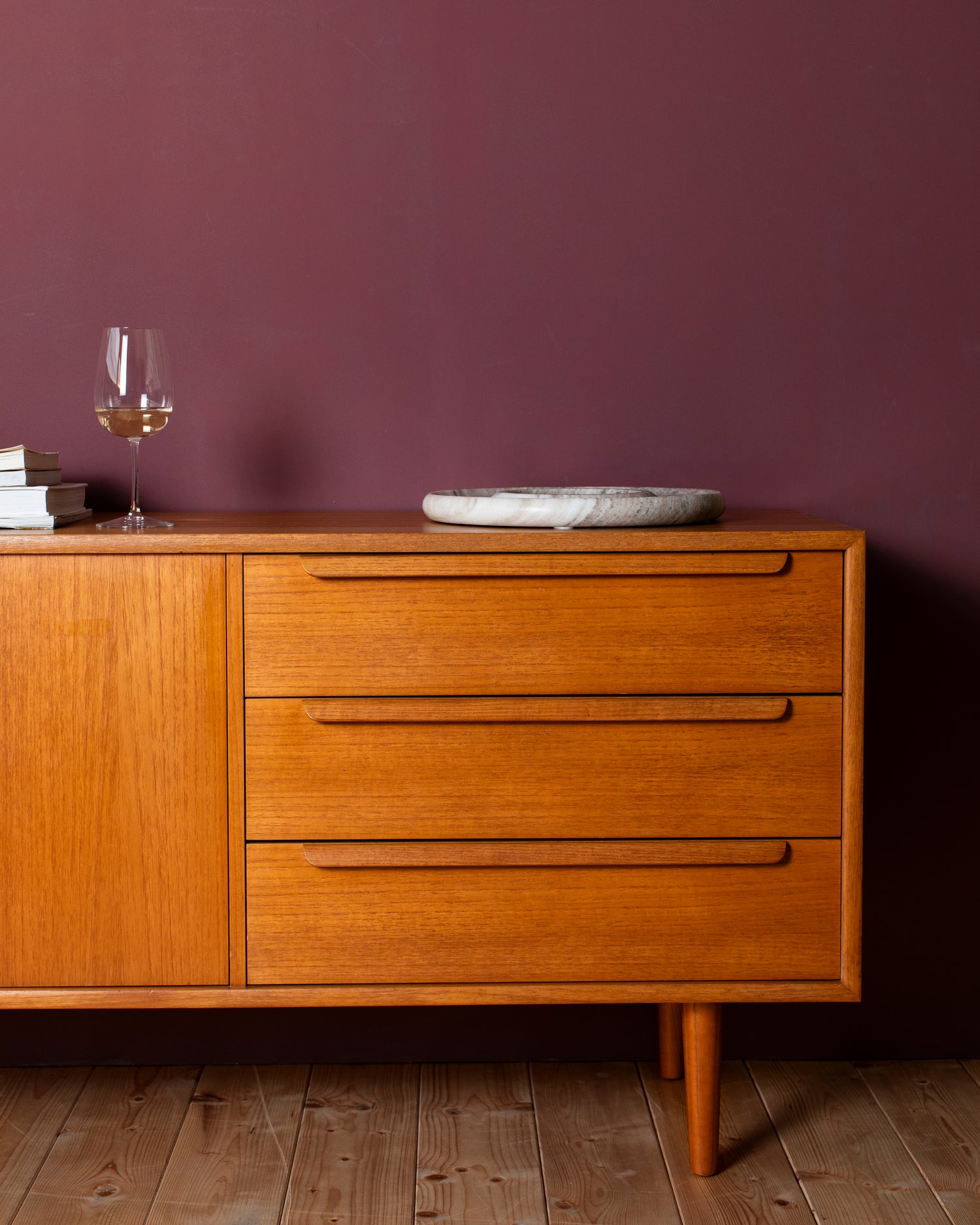 Vintage Teak Credenza with Drawers – Denmark (1960)