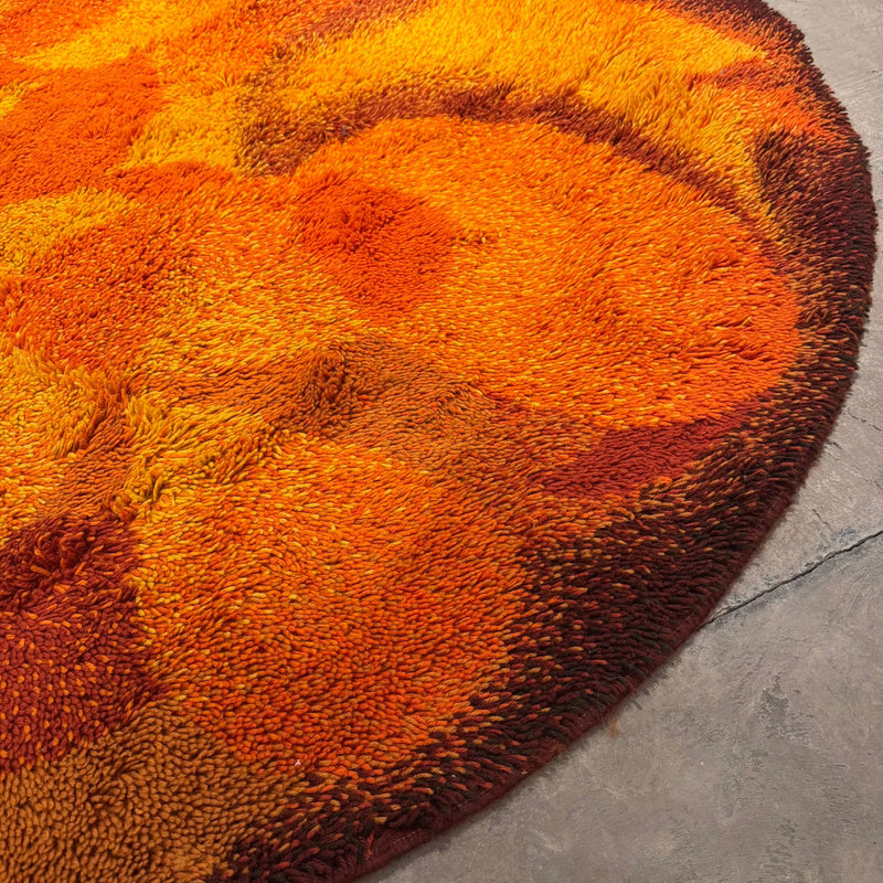 Tappeto vintage arancione