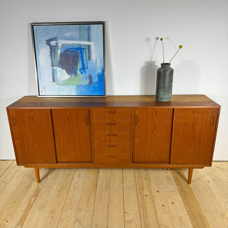 Sideboard Danese Mid-Century Modern in Teak con Cassetti e Ante Scorrevoli – Anni ’60