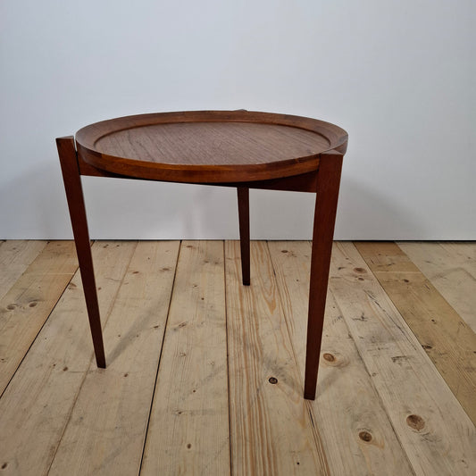 Tavolino Tondo in Teak – Design Mid-Century Modern, Anni ’60, Eleganza Scandinava