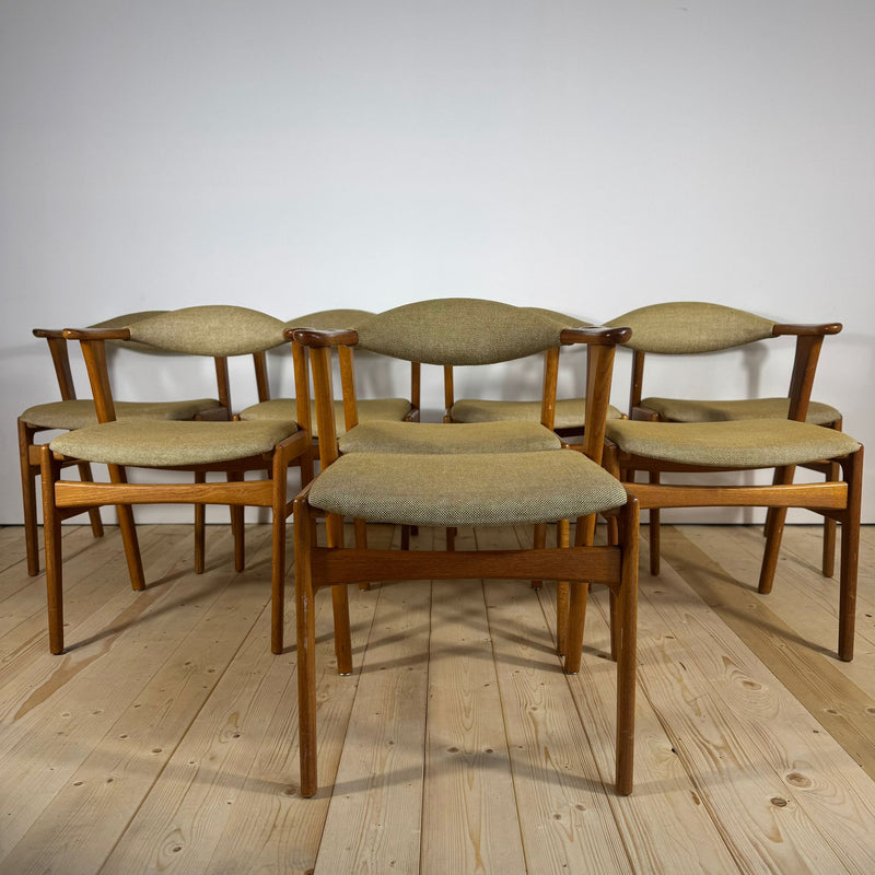 Set di 8 Sedie Erik Kirkegaard per Høng Stolefabrik – Design Scandinavo Vintage