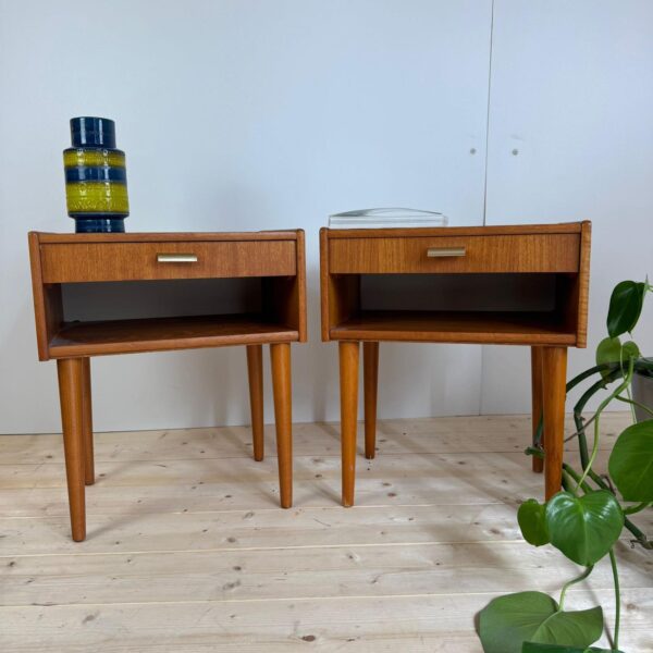 Coppia di comodini in teak, Danimarca 1960