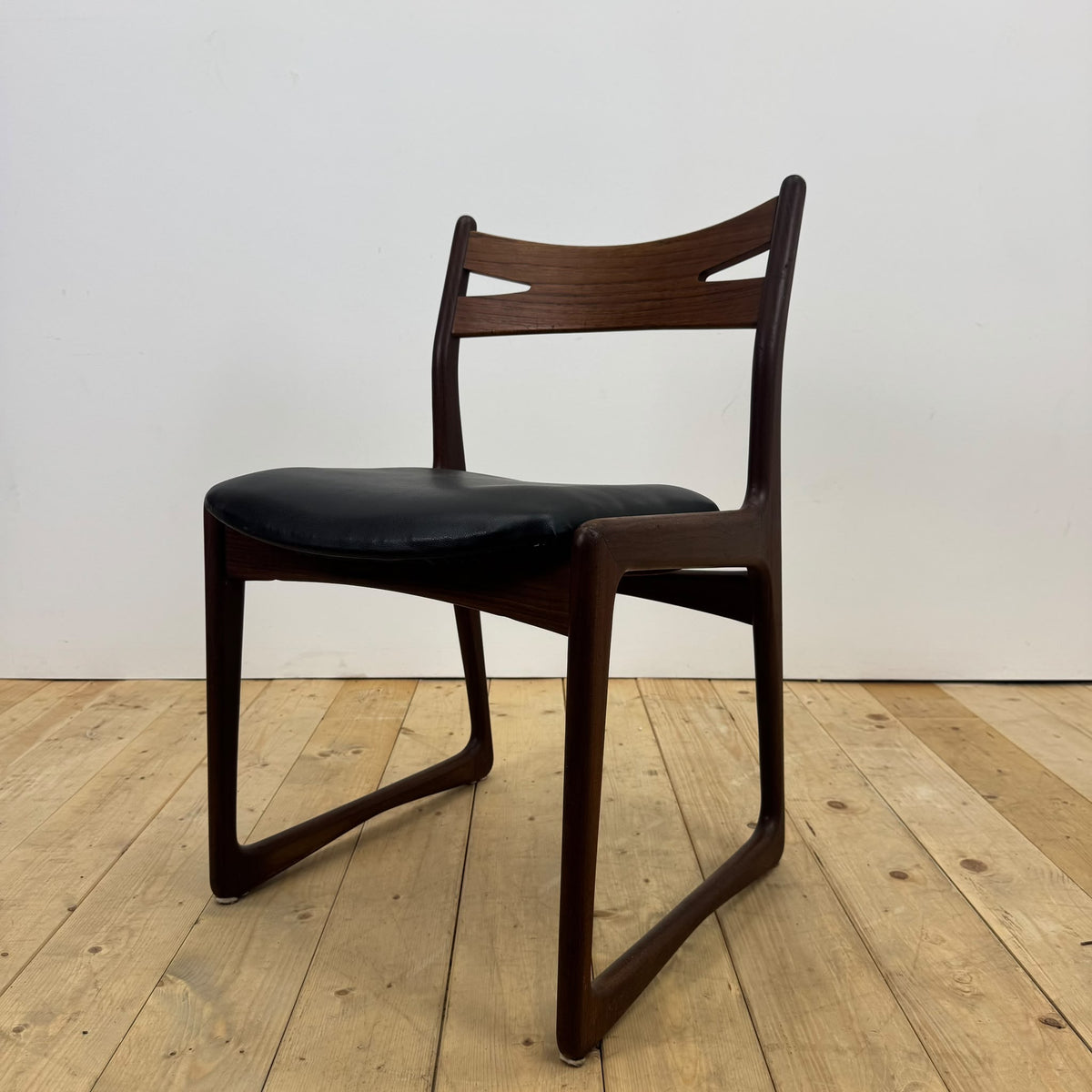 Upholstered teak chair, 1960s