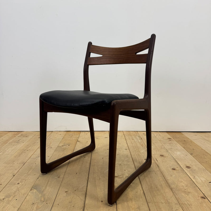 Upholstered teak chair, 1960s
