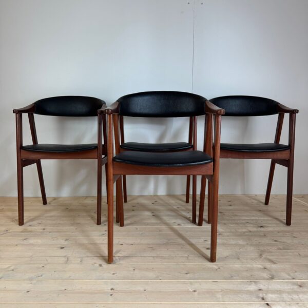 Set di quattro sedie vintage in teak, Danimarca 1960