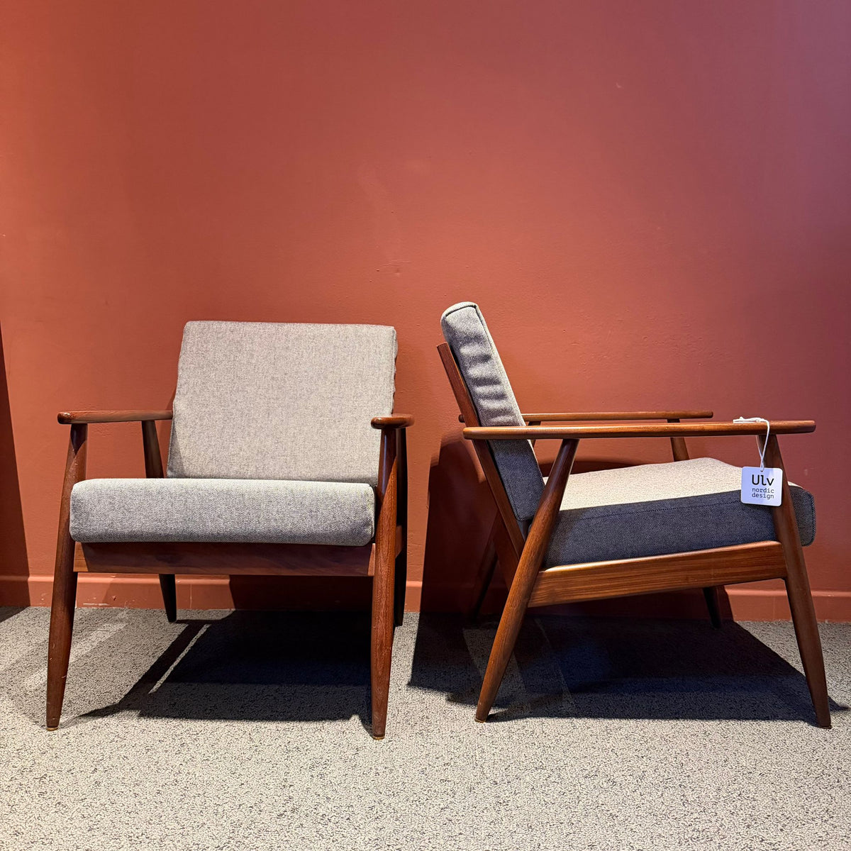 Coppia di Poltrone in Teak – Design Scandinavo Vintage (Danimarca, Anni '60)