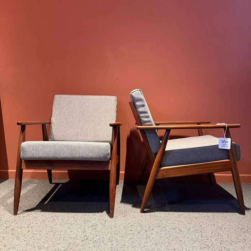 Coppia di Poltrone in Teak – Design Scandinavo Vintage (Danimarca, Anni '60)