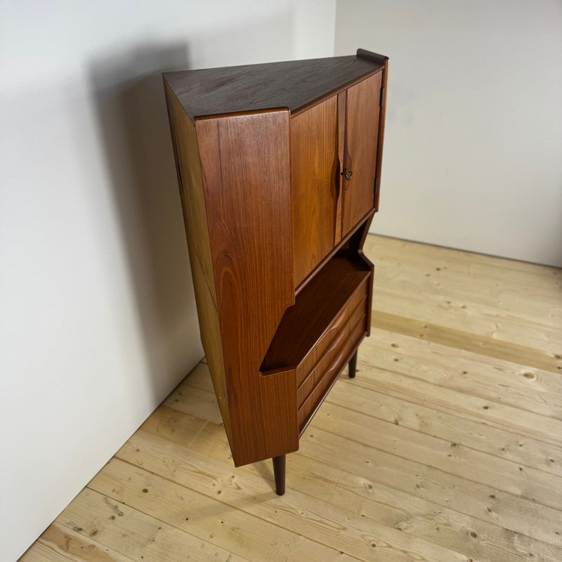 Mobile angolare danese in teak angolare – Mid-Century
