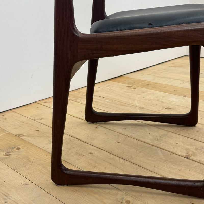 Upholstered teak chair, 1960s