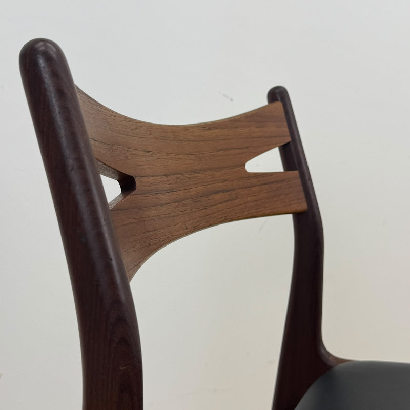 Upholstered teak chair, 1960s
