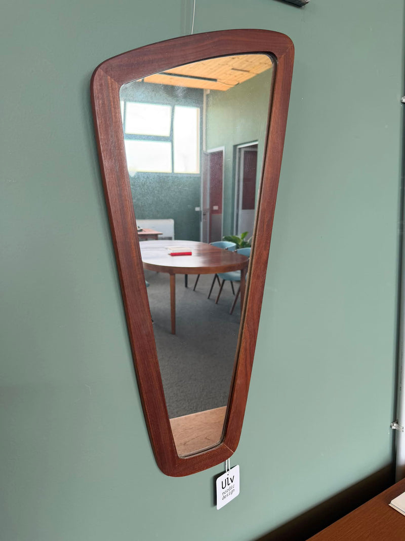 Danish organic-shaped teak mirror, 1960