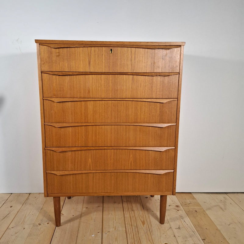 Cassettiera Danese in Teak a Sei Cassetti – Design Scandinavo Mid-Century, Anni ’60