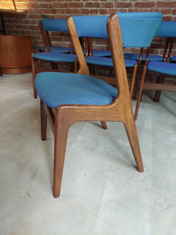 Set di sei sedie in teak dalla Danimarca, Kai Kristiansen per Schou Andersen, 1960