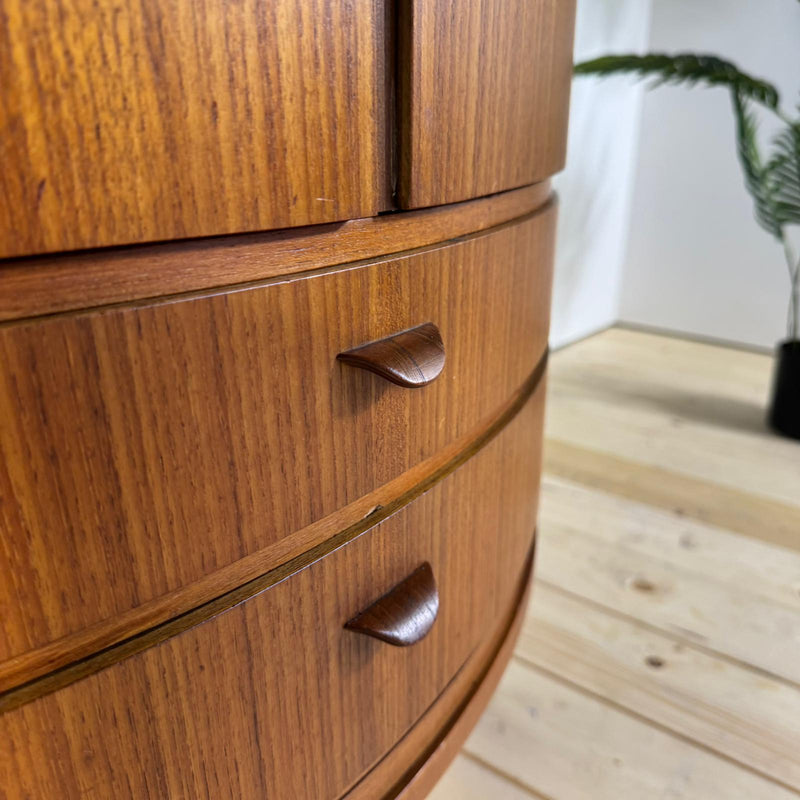 Mobile Angolare Mid-Century Modern in Teak con Ante