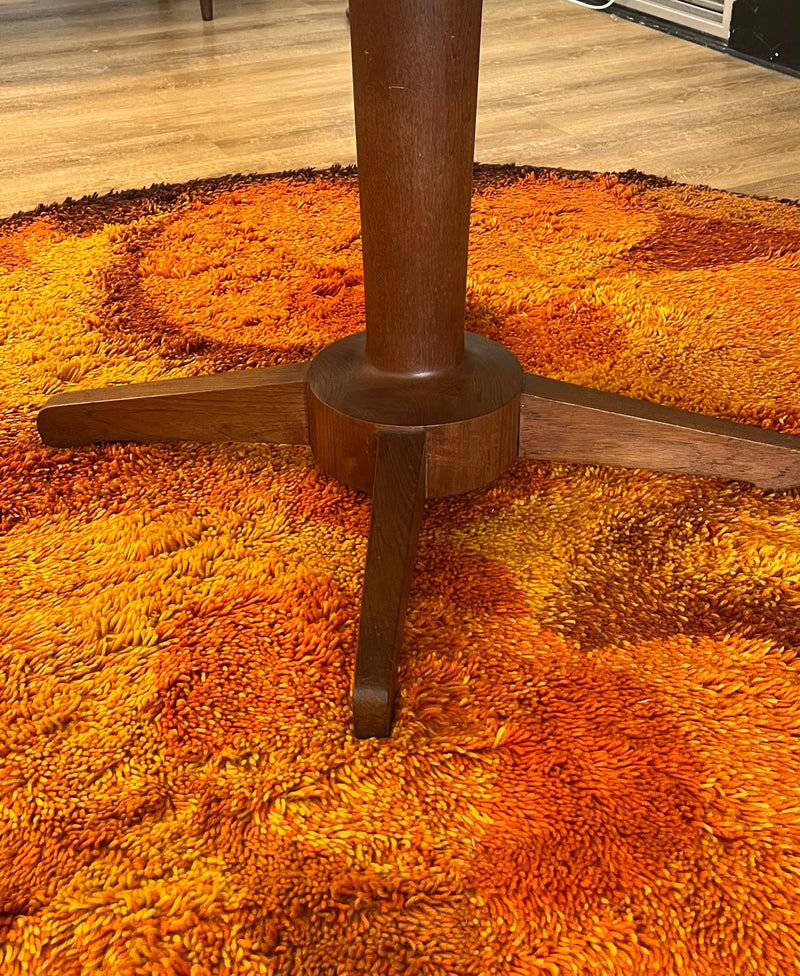 Tavolo da Pranzo Rotondo in Teak – Design Danese Anni '60