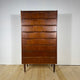 Cassettiera Alta Mid-Century Danese a Otto Cassetti in Teak