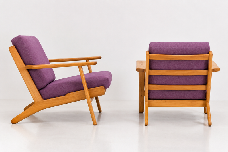 Coppia di poltrone GE290 di Hans J. Wegner per Getama, 1960