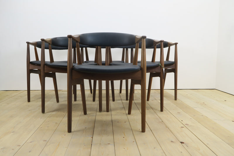 Set di sei sedie modello 213 di Thomas Harlev per Farstrup, Danimarca 1960