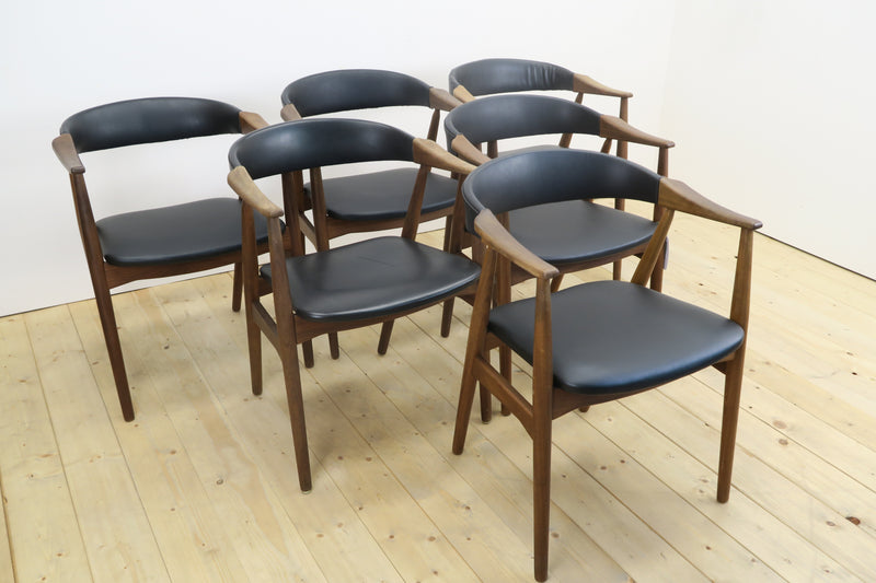 Set di sei sedie modello 213 di Thomas Harlev per Farstrup, Danimarca 1960
